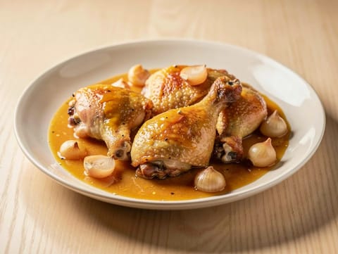 Poulet au Vinaigre (frango francês em molho de vinagre) Poulet au Vinaigre (frango francês em molho de vinagre)