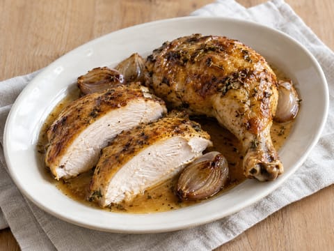 Poulet Rôti à la Moutarde (Brathähnchen mit Dijon-Senf)