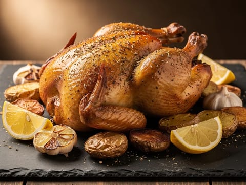 Poulet Rôti aux Herbes de Provence (Otlu fırın tavuk) Poulet Rôti aux Herbes de Provence (Otlu fırın tavuk)