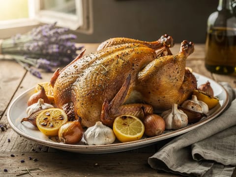 Poulet Rôti with Herbes de Provence (fransk stegt kylling)