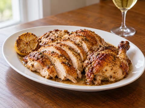 Poulet Rôti à la Moutarde de Dijon (paahdettu kana dijon-sinapilla)