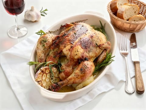 Poulet Rôti με εστραγκόν και σκόρδο