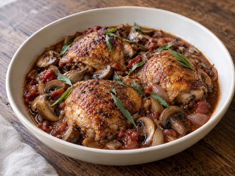 Poulet Sauté Chasseur (ranskalainen metsästäjän kana sienillä) Poulet Sauté Chasseur (ranskalainen metsästäjän kana sienillä)