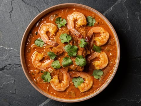 Curry masala cu creveți Curry masala cu creveți