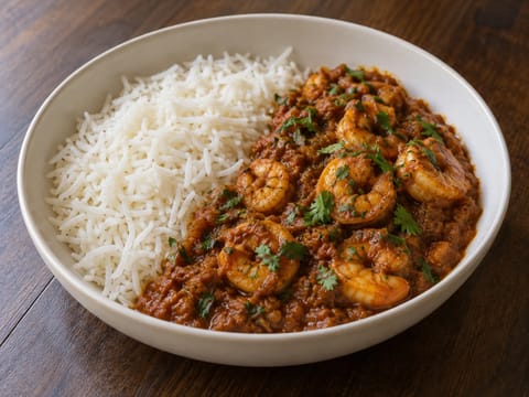 Karides Masala (buharda pirinç ile)