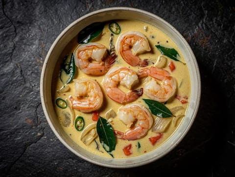 Prawn Moilee (krewetkowe curry z mlekiem kokosowym z Kerali)