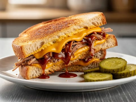 Grilled cheese de pulled pork Grilled cheese de pulled pork