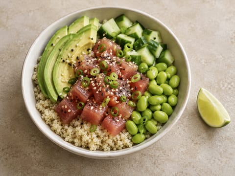 Quinoa poke bowl