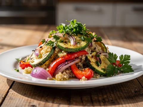 Salade de quinoa et légumes rôtis Salade de quinoa et légumes rôtis