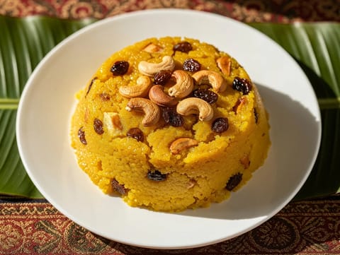 Rava Kesari (eteläintialainen mannasuurimo-sahramivanukas) Rava Kesari (eteläintialainen mannasuurimo-sahramivanukas)
