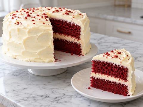Tarta red velvet con glaseado de queso crema Tarta red velvet con glaseado de queso crema