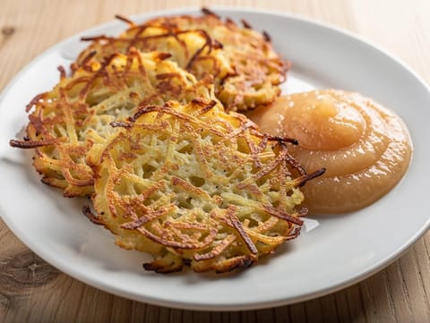 Reibekuchen (německé bramboráčky z nastrouhaných brambor) Reibekuchen (německé bramboráčky z nastrouhaných brambor)