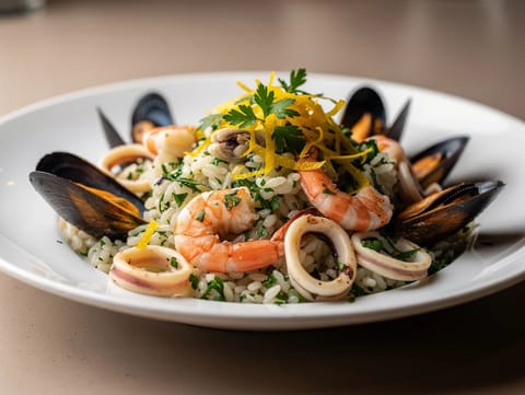 Risotto ai Frutti di Mare (risotto italian cu fructe de mare) Risotto ai Frutti di Mare (risotto italian cu fructe de mare)