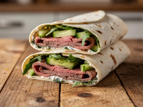Wrap con roast beef e rafano Wrap con roast beef e rafano