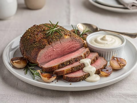 Roast Beef με κρεμώδη σάλτσα χρένου