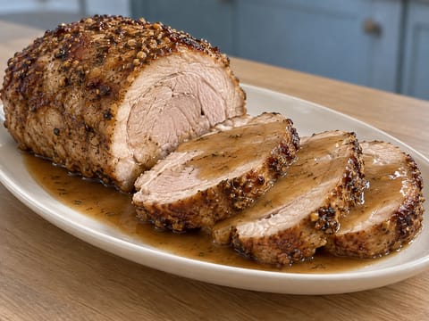 Rollade met Jus (asado de cerdo enrollado holandés con salsa) Rollade met Jus (asado de cerdo enrollado holandés con salsa)