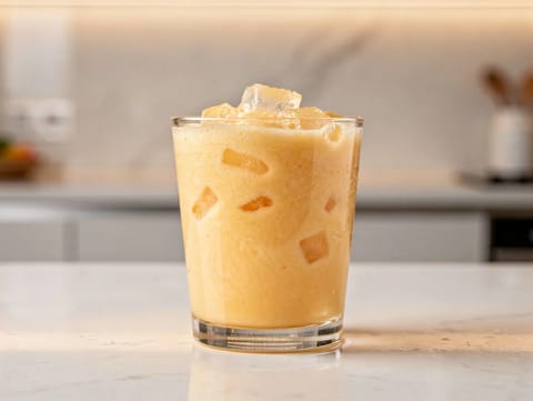 Smoothie yaourt mangue à la rose