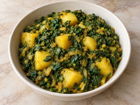 Saag Aloo (curry d’épinards et de pommes de terre) Saag Aloo (curry d’épinards et de pommes de terre)