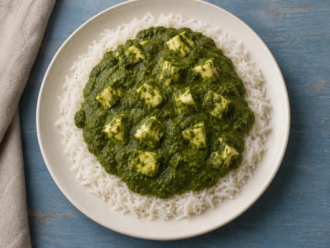 Saag Paneer (Spinat- und Frischkäse-Curry) Saag Paneer (Spinat- und Frischkäse-Curry)