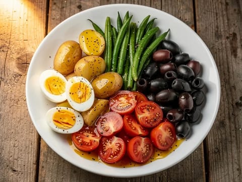 Salade Niçoise Végétarienne (vegetarisk sallad i niçoise-stil)