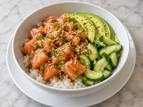 Salmon Ponzu Poke Bowl Salmon Ponzu Poke Bowl
