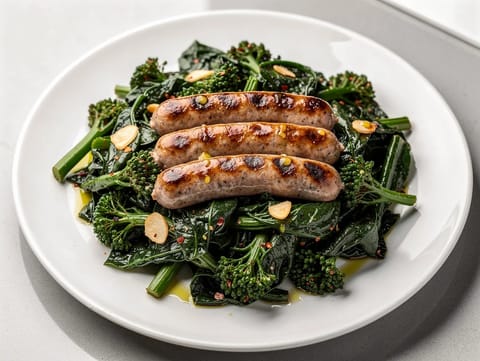 Salsiccia e Friarielli (italienische Würste mit Stängelkohl)