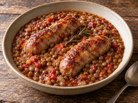 Salsiccia e Lenticchie (Italiaanse worst met linzen) Salsiccia e Lenticchie (Italiaanse worst met linzen)