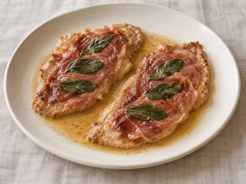 Saltimbocca alla Romana (vițel cu prosciutto și salvie) Saltimbocca alla Romana (vițel cu prosciutto și salvie)