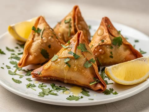 Samosa (fylld matig degknyte) Samosa (fylld matig degknyte)