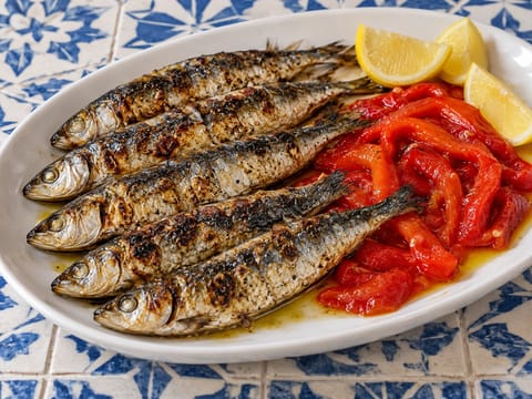 Sardinhas Assadas (Portuguese Grilled Sardines with Lemon) Sardinhas Assadas (Portuguese Grilled Sardines with Lemon)