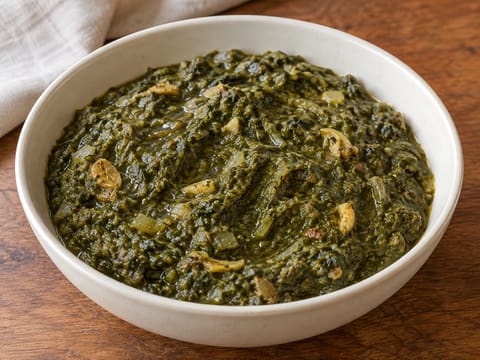 Sarson ka Saag (Feuilles de moutarde punjabi)