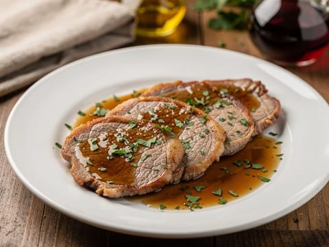 Scaloppine al Marsala (Kalb in Marsalasoße)