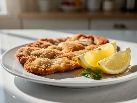 Schnitzel (τραγανά πανέ χοιρινά κοτολέτες)