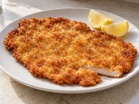 Schnitzel (cotlete de porc pane crocante) Schnitzel (cotlete de porc pane crocante)