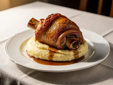 Schweinshaxe (geroosterde varkensschenkel) Schweinshaxe (geroosterde varkensschenkel)