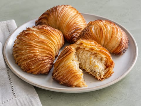 Sfogliatelle Ricce Napoletane (nápolyi ricottával töltött sütemények) Sfogliatelle Ricce Napoletane (nápolyi ricottával töltött sütemények)