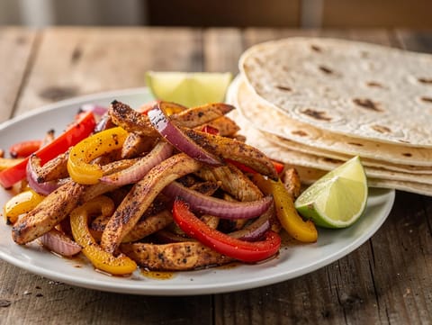 Fajitas z kurczakiem z blachy Fajitas z kurczakiem z blachy