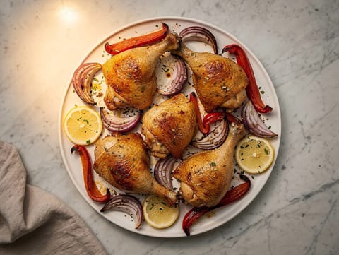 Sheet-Pan Turkish Chicken con yogurt, limone e spezie Sheet-Pan Turkish Chicken con yogurt, limone e spezie