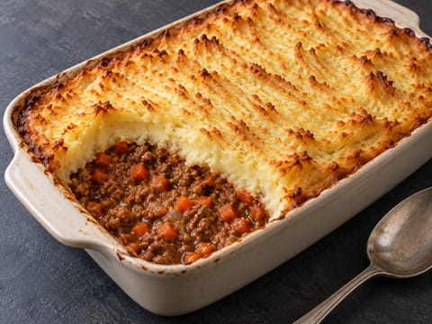 Scottish Shepherd’s Pie (hachis d’agneau gratiné à la purée) Scottish Shepherd’s Pie (hachis d’agneau gratiné à la purée)