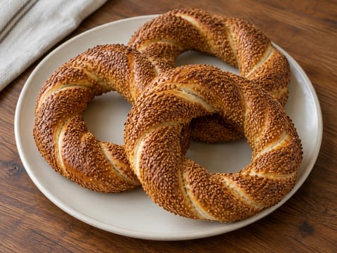 Simit (δαχτυλίδια ψωμιού με σουσάμι) Simit (δαχτυλίδια ψωμιού με σουσάμι)