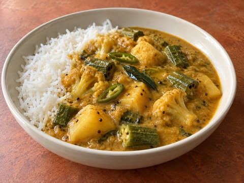 Sindhi Kadhi with Rice