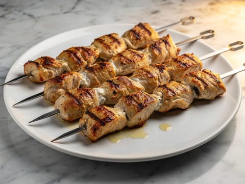 Şiş Kebab (frigărui turcești de pui cu marinadă de iaurt)