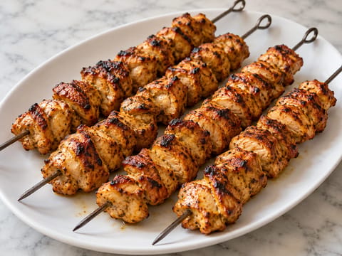 Şiş Kebab (τουρκικά σουβλάκια κοτόπουλου με μαρινάδα γιαουρτιού) Şiş Kebab (τουρκικά σουβλάκια κοτόπουλου με μαρινάδα γιαουρτιού)