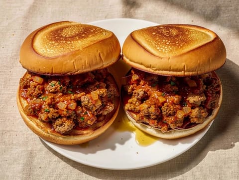 Sloppy Joes (amerikanska smörgåsar med köttfärs)