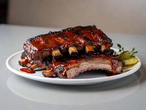 Langsam gegarte Kansas-City-BBQ-Rippchen