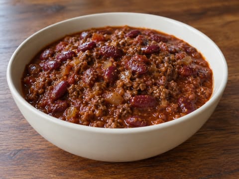 Chilli de ternera en olla de cocción lenta