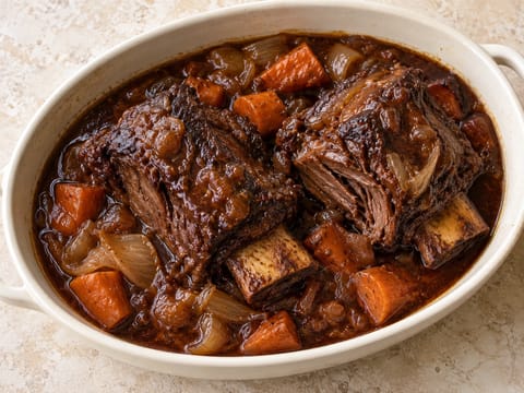 Μοσχαρίσια παϊδάκια σε slow cooker με κόκκινο κρασί Μοσχαρίσια παϊδάκια σε slow cooker με κόκκινο κρασί