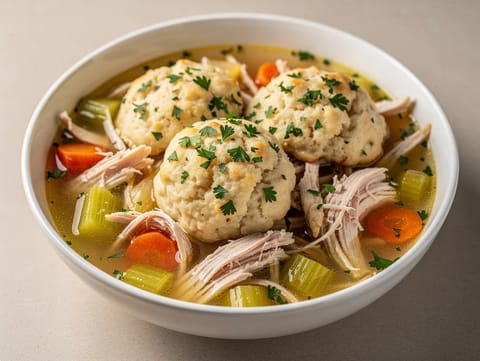 Pollo con dumplings en olla de cocción lenta Pollo con dumplings en olla de cocción lenta