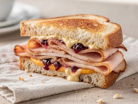 Füstölt pulykás-áfonyás panini Füstölt pulykás-áfonyás panini
