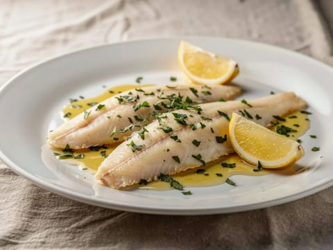 Sole Meunière (smørstekt tunge med sitron og persille) Sole Meunière (smørstekt tunge med sitron og persille)